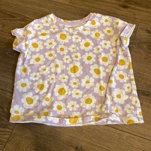 Cat and Jack floral cotton kids size small T